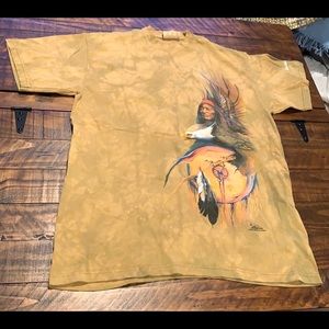Vintage 2000 The Mountain tie-dye Indian Astec T-shirt size medium